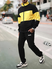 Men's Casual Jacket and Sweatpants Set for Spring Autumn