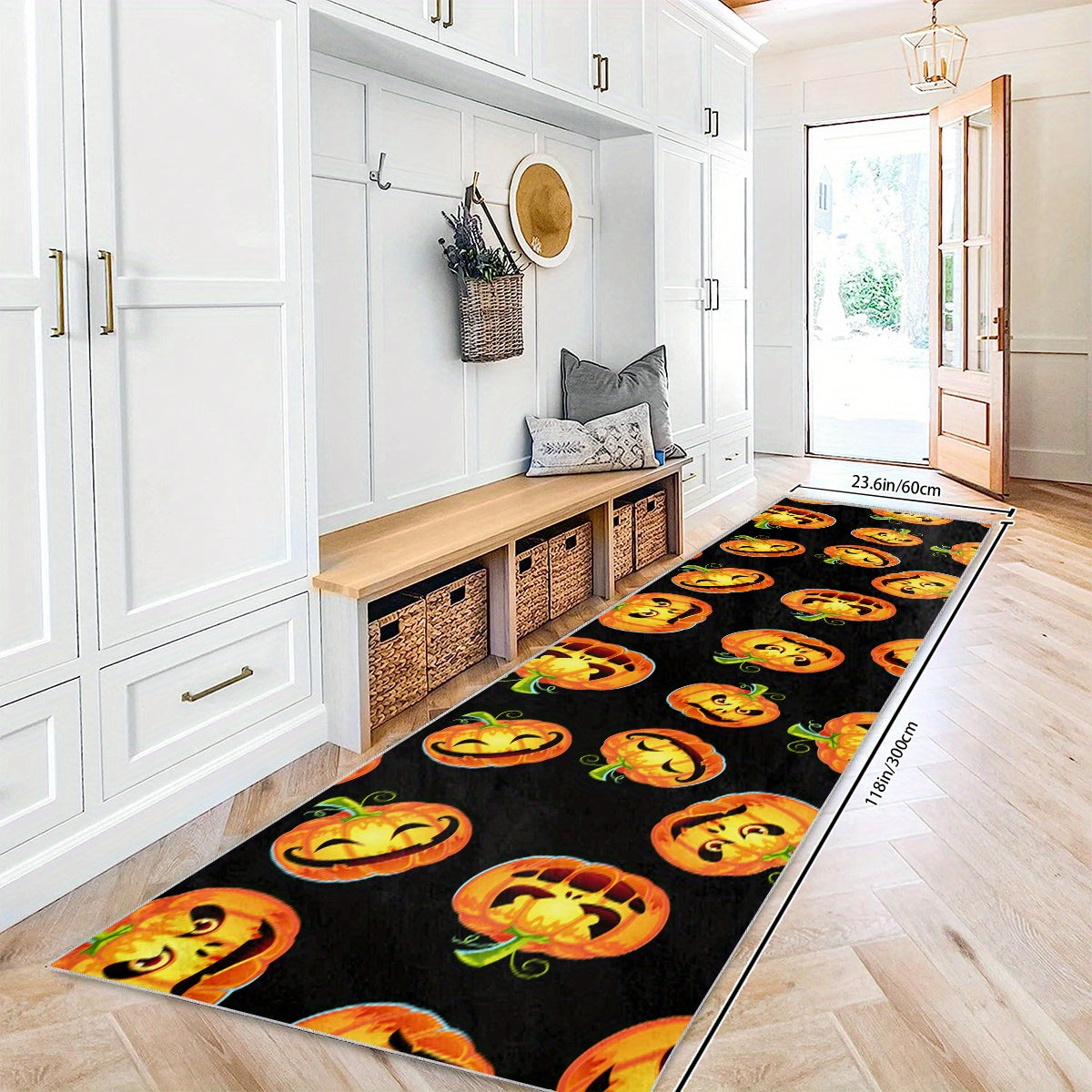 2'X10' Pumpkin Runner Rug Extra Long Laundry Room Oriental Hallway Runner