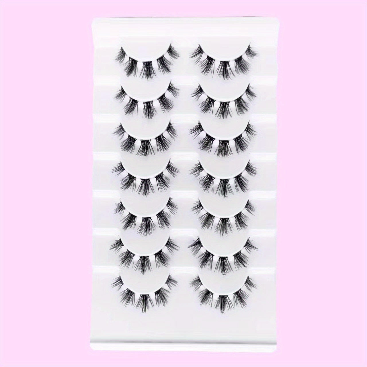 7 Pairs Fluffy Cat Eye Faux Mink Lashes