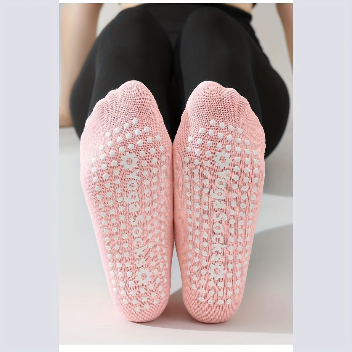 Professional Non Slip Grip Yoga Socks - Sweat Absorption Athletic Socks