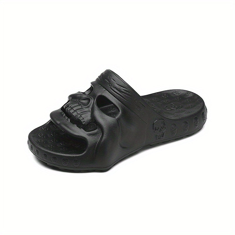Men's Skull Slides Non Slip Slippers Open Toe Shoes