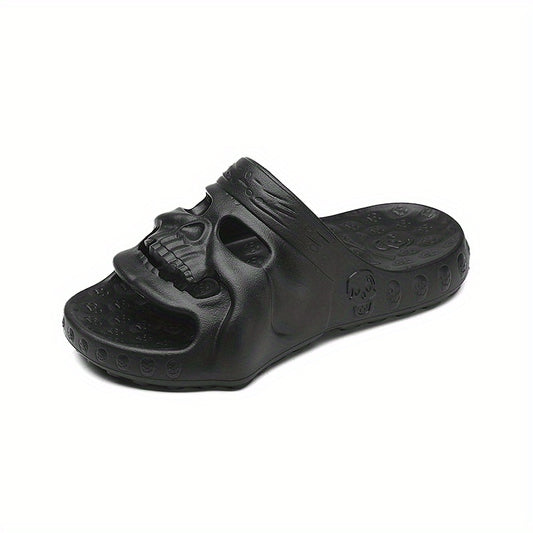 Men's Skull Slides Non Slip Slippers Open Toe Shoes
