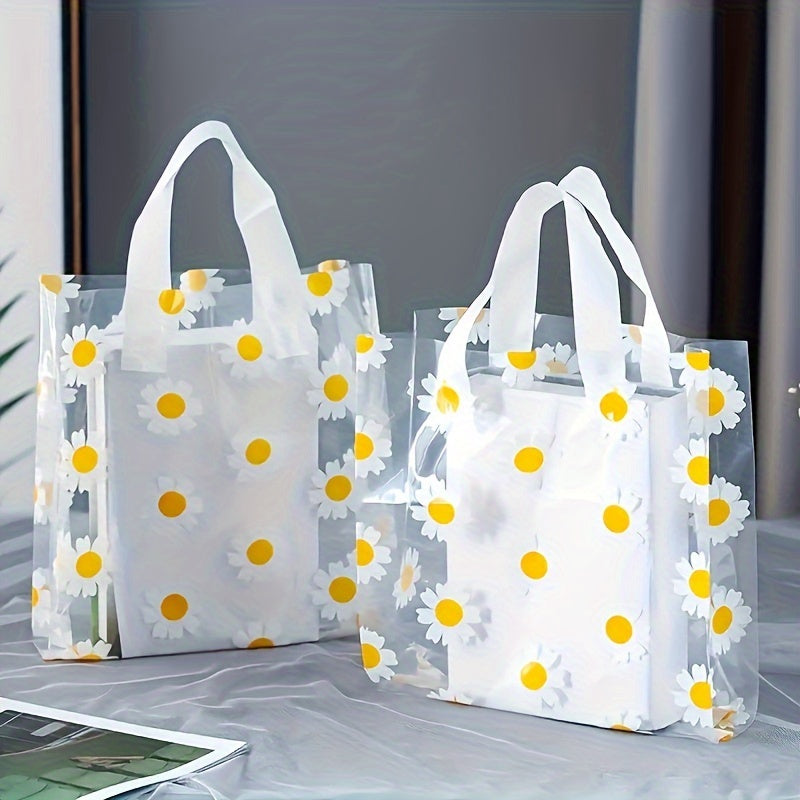 Small Daisy Gift Bag PVC Carrying Bag Cosmetics Clothes Holiday Accessories