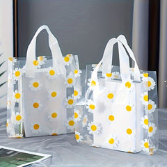 Small Daisy Gift Bag PVC Carrying Bag Cosmetics Clothes Holiday Accessories