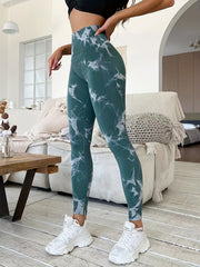 High Waist Tie Dye Leggings Seamless Workout Pants with Butt Lifting Elastic