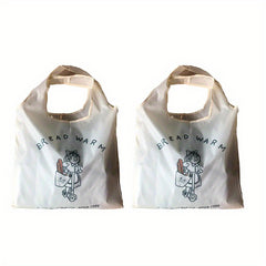 5pcs Folding Cloth Shopping Bag - Large Capacity Supermarket Tote B