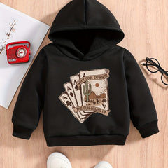 Desert Scenery Poker Graphic Baby Hooded Sweatshirt