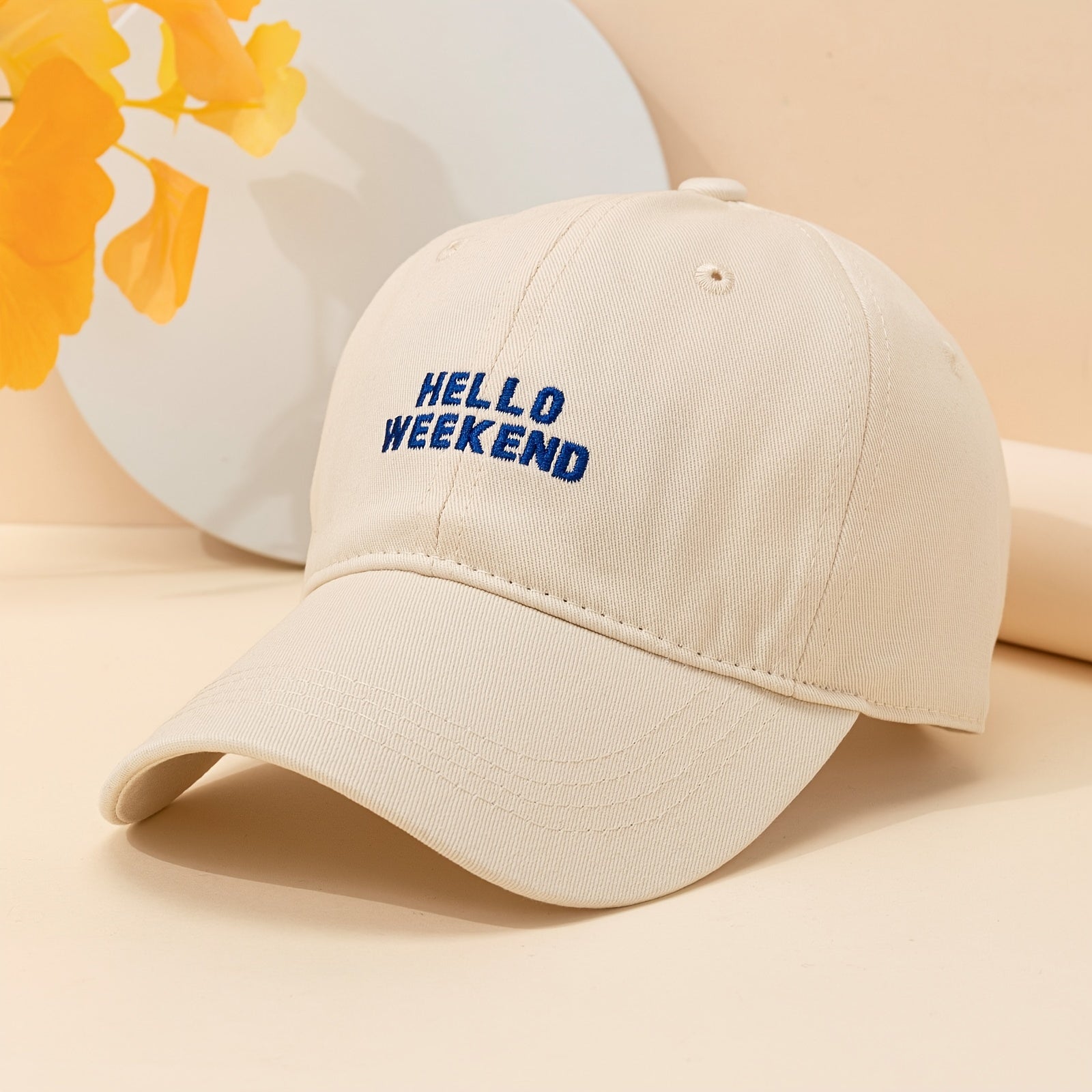 Men's Block Hello Weekend Embroidered Baseball Cap