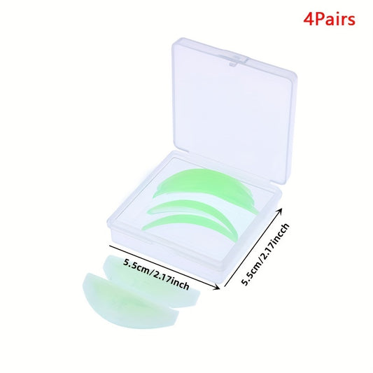 4Pairs Silicone Eyelash Under Eye Pads for Extensions