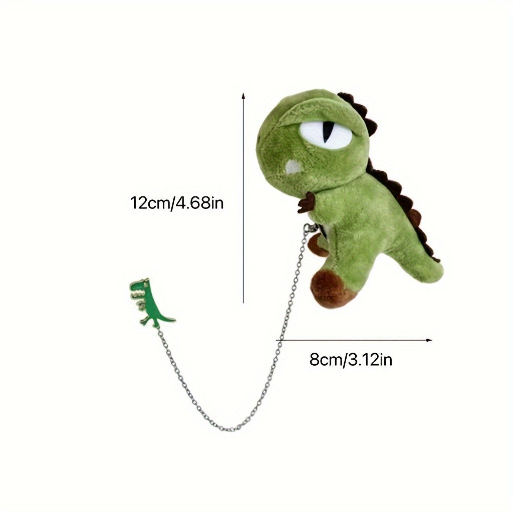 Dinosaur Sunflower Plush Brooch Chain Pin