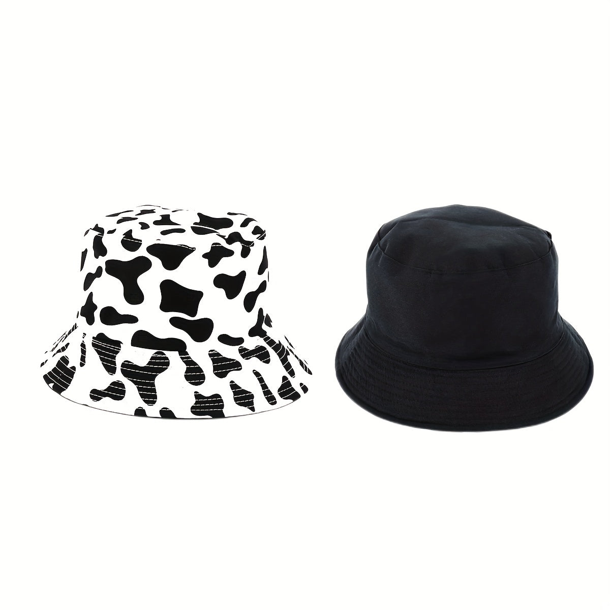 Printed Bucket Hat Cartoon Pattern Reversible Sunscreen Fisherm