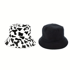 Printed Bucket Hat Cartoon Pattern Reversible Sunscreen Fisherm