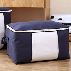 Cotton Quilt Storage Bag Clothes Organizer Box Large Capacity
