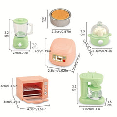 14pcs Dollhouse Kitchen Set: Microwave, Rice Cooker, Egg Cooker & More