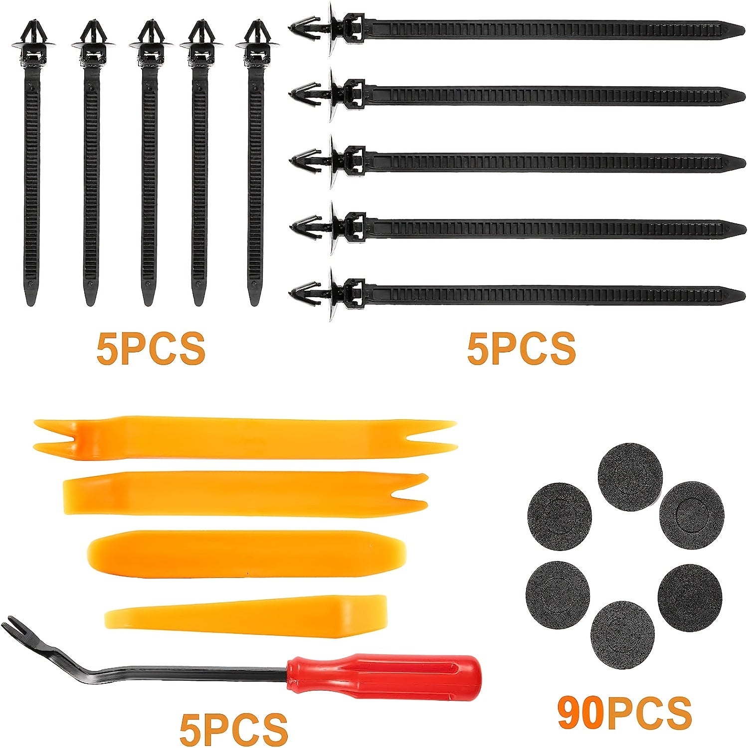 925pcs Car Bumper Retainer Clips Plastic Rivets Fasteners Set