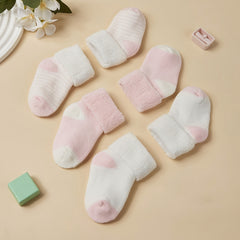 3pairs Newborn Baby Plush Winter Crew Socks Boys Girls