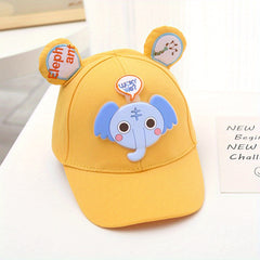 Kids Elephant Sunshade Baseball Cap Outdoor Activity 2-6 Years 50