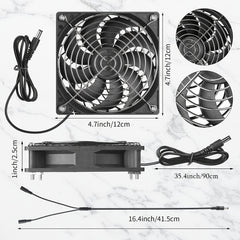 10W 12V Solar Panel Dual Fans Kit Portable Ventilation Fan Outdoor Waterproof