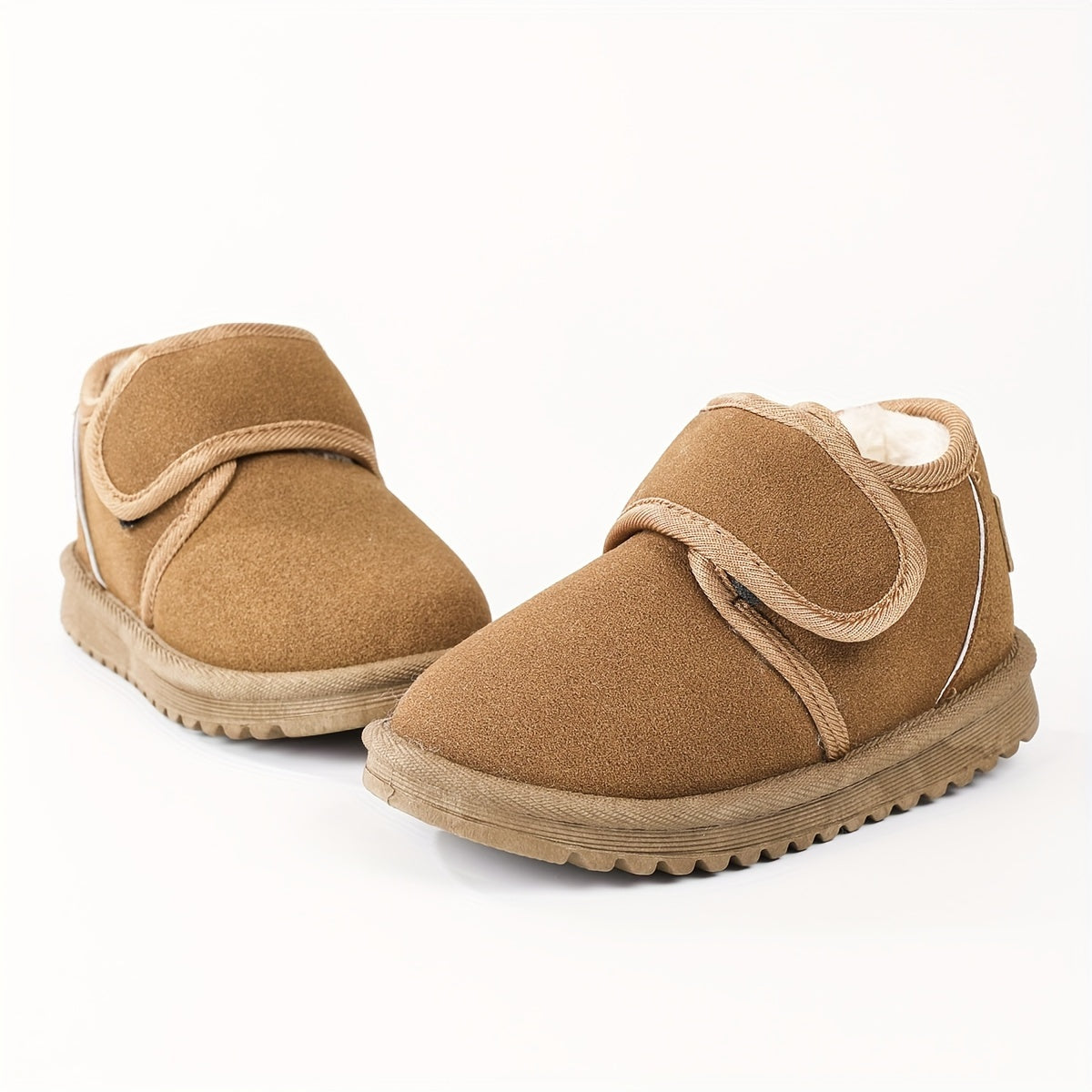 Girl's Solid Snow Boots Warm Fleece Cozy Non slip Ankle Boots
