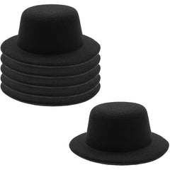 3pcs Mini Top Hats for DIY Crafts 5W x 2H Ideal for Hair & Pet Accessories