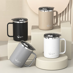 Insulated Stainless Steel Mug with Lid for Outdoor Adventures