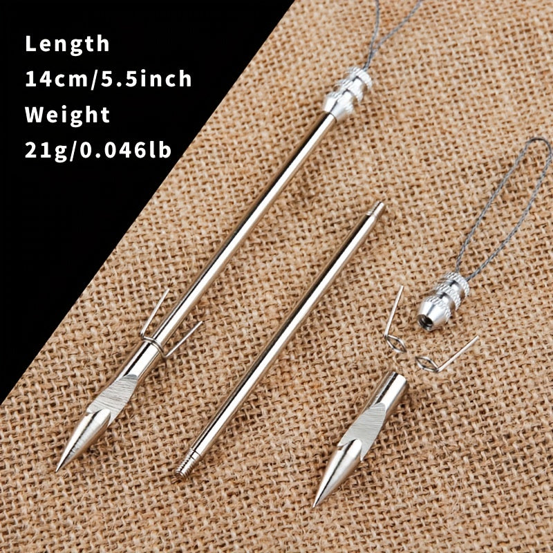 5pcs Stainless Steel Fish Dart Integrated Fishing Tackle