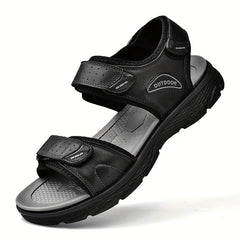 Men's Open Toe Hook And Loop Sandals Non Slip Comfortable Beach Shoes