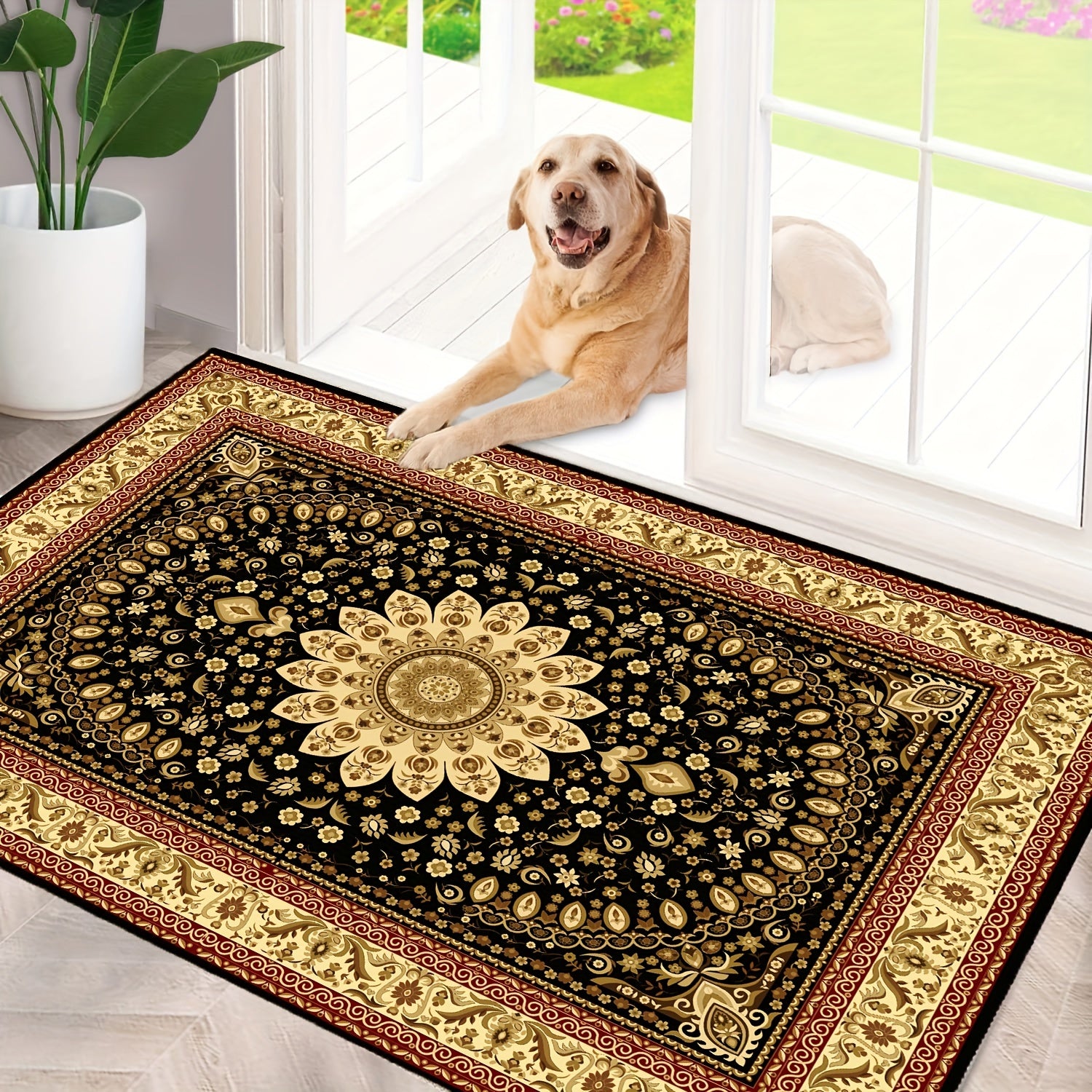 Persian Style Welcome Door Mat Non-slip Outdoor Indoor Entrance Mat