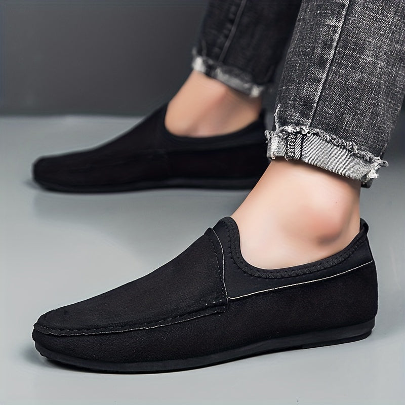 Men's Suede Loafer Shoes Comfy Slip On Moccasin Shoes