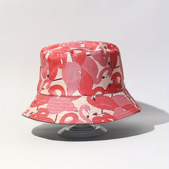 Flamingo Printed Bucket Hat Unisex Summer Fisherman Cap