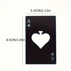 Poker Shaped Steel Beer Bottle Opener for Throwing Practice
