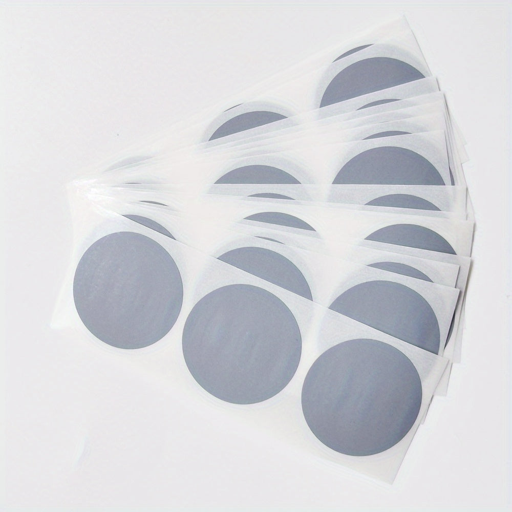 100pcs 38mm Round Squeegee Film Golden Silvery Gray Sticker