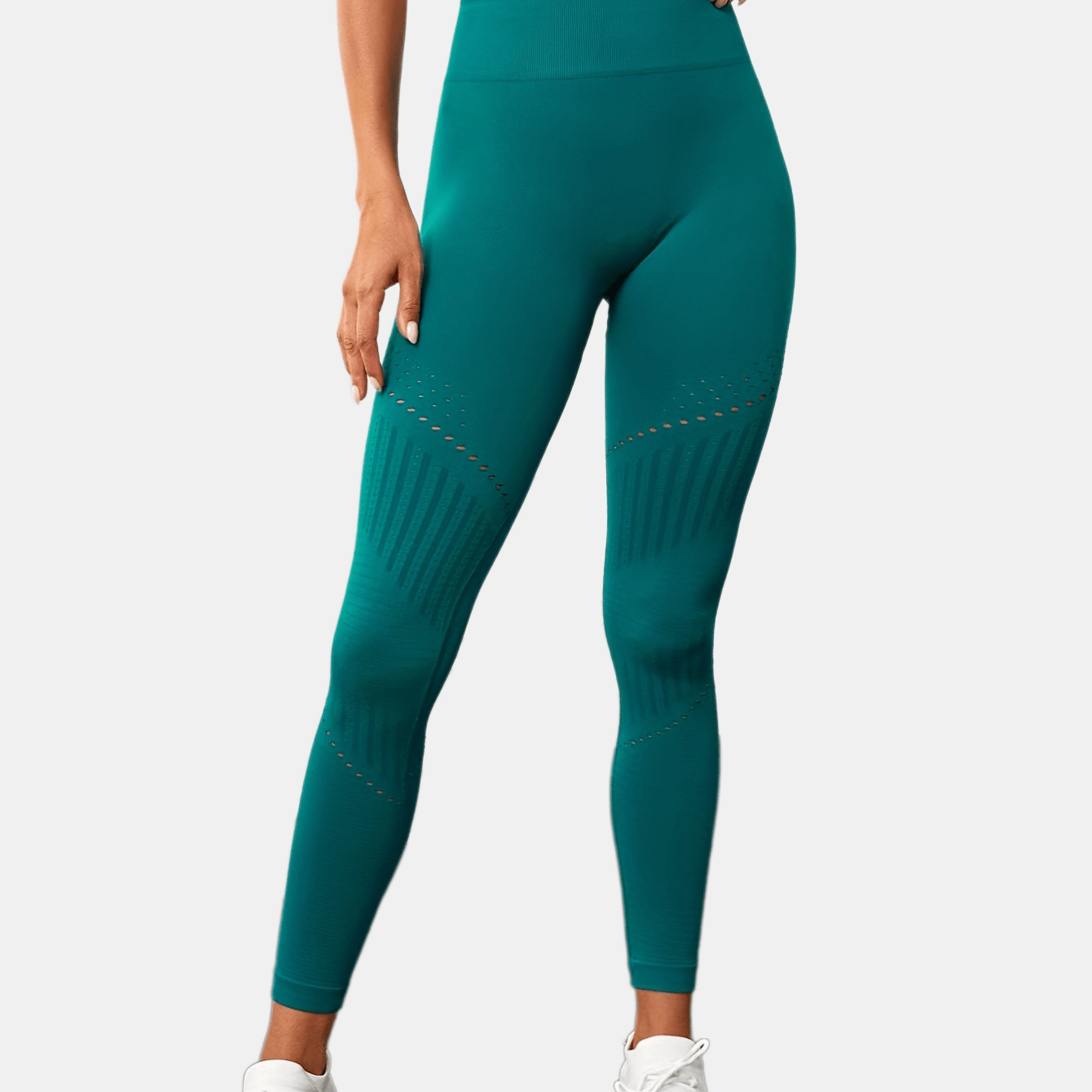 Green Yoga Leggings High Waist Butt Lifting Seamless Gym Pants