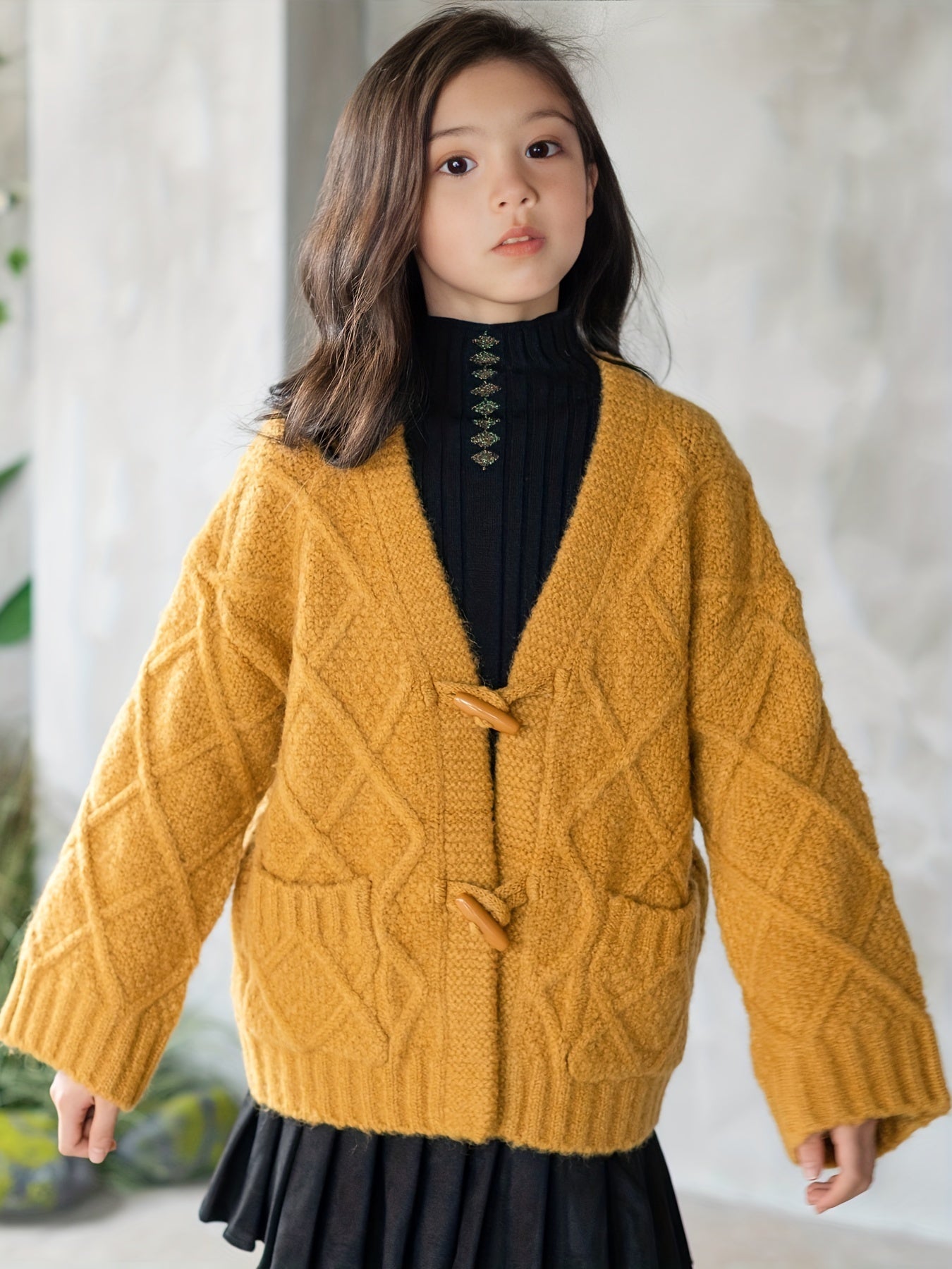 Girls Warm Shawl Cardigan for Fall/Winter Party