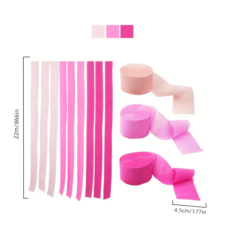 3pcs Crepe Paper Streamers Party Decorations Wedding DIY Making