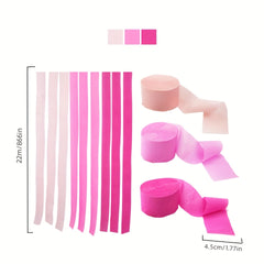 3pcs Crepe Paper Streamers Party Decorations Wedding DIY Making