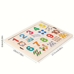 Wooden Number Matching Puzzle Game for Early Math Skills