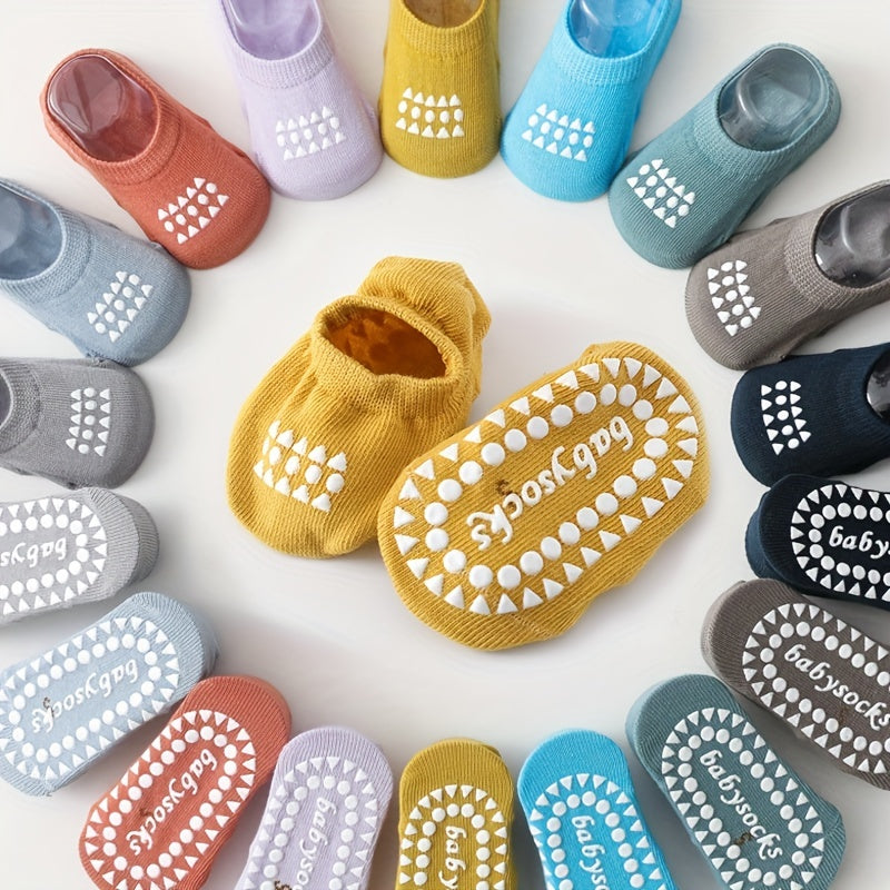 3 Pairs Baby Non-Slip Trampoline Socks Soft Comfortable Breathable Floor Socks