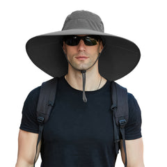 UPF50 Waterproof Wide Brim Bucket Hat for Fishing Hiking