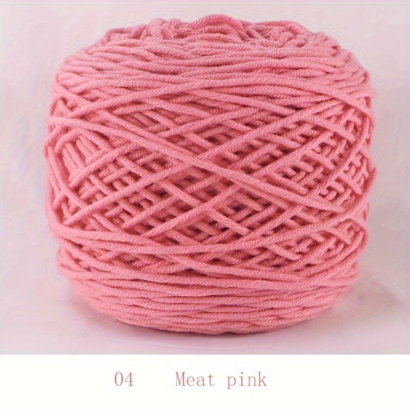 1pc Cotton Yarn Ball 8 Ply Thick Yarn Hand Woven Diy Scarf Sweater Doll Material