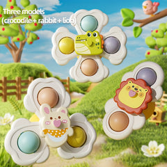 3 Durable Animal Suction Cup Toy Set for Bathing and Playing