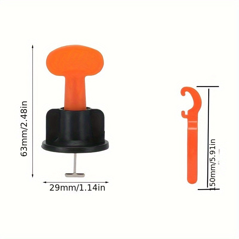 Ceramic Tile Leveling System Kit with Plastic Wrench