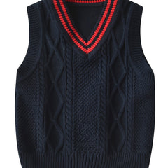 Kids Sleeveless V Neck Sweater Vest Top