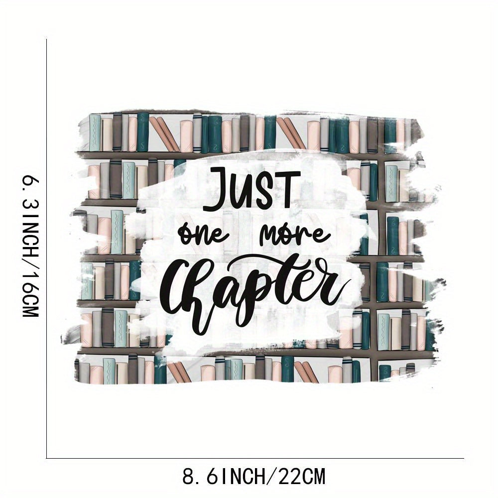 Book Theme DIY Iron On Transfer Sticker for Clothes T shirts Jackets Jeans