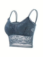 Floral Lace Wireless Bra Comfy & Breathable Full Coverage