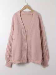 Open Front Chunky Knit Cardigan