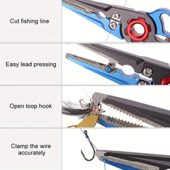Aluminum Fishing Pliers Tackle Gear Cutter Line Split Ring Lightweight