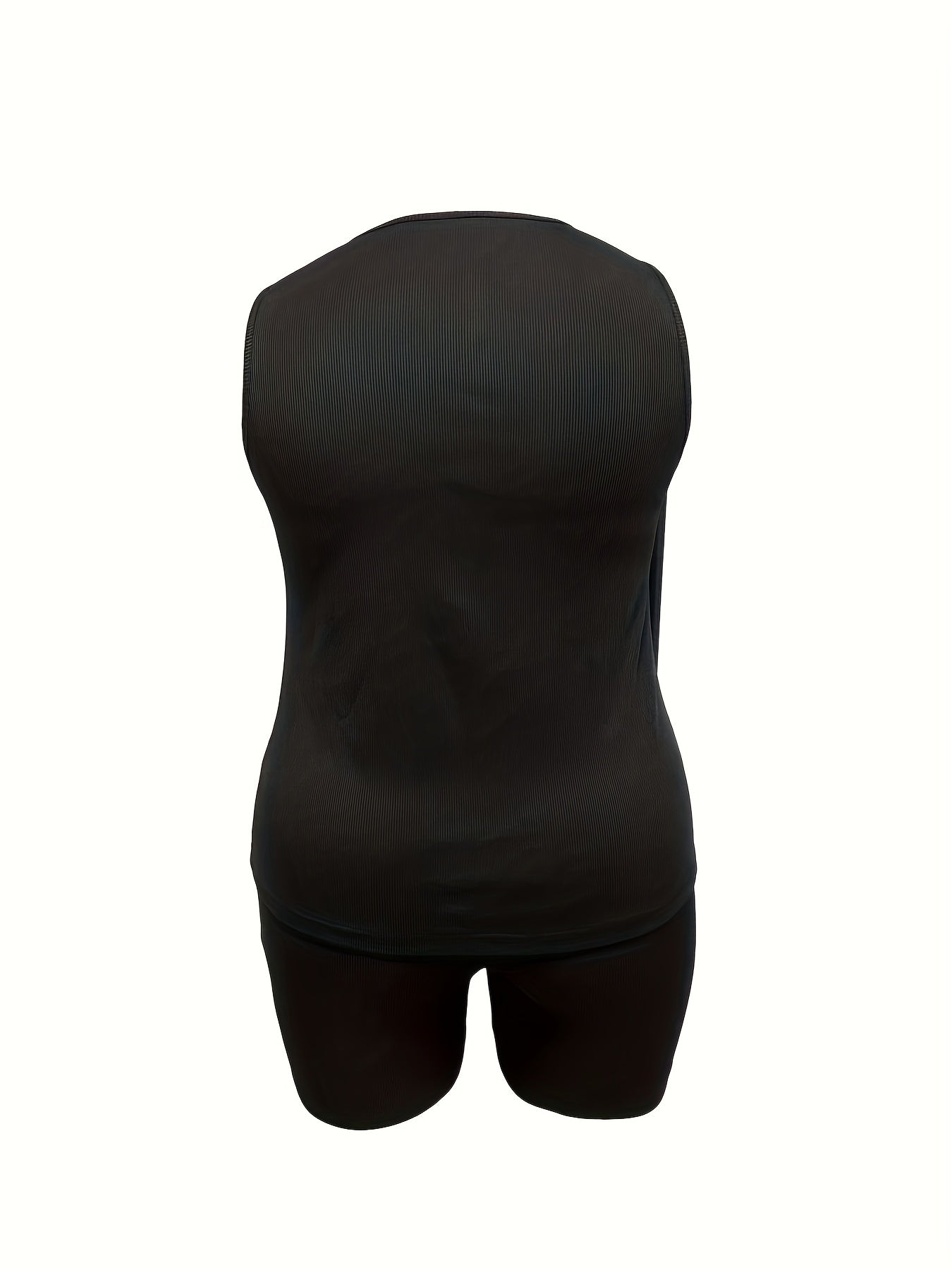 Solid Tank Top & Shorts Pajamas Set