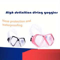 Adult Waterproof Diving Goggles w/ PC Tempered Glass Lenses