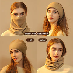 Winter Knitted Halter Women Outdoor Sports Windproof Dusty Fleece Warm Face Scar